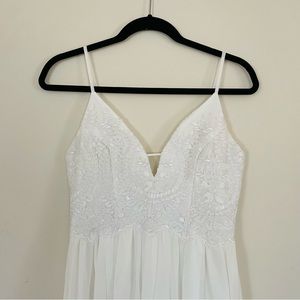 Impressions White Maxi Dress ( Bridal Shower, Rehearsal )